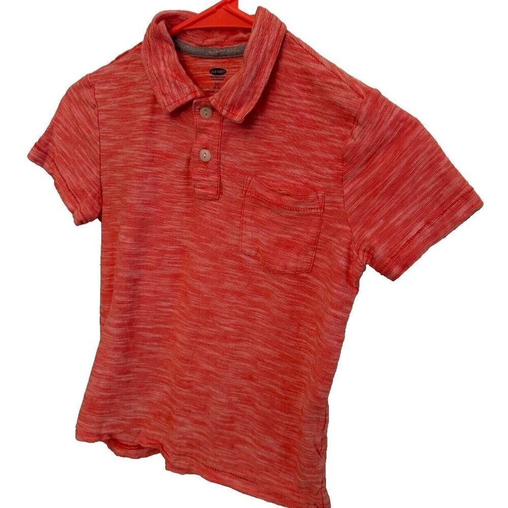 Old Navy Orange Coral Polo Shirt size S (6-7)